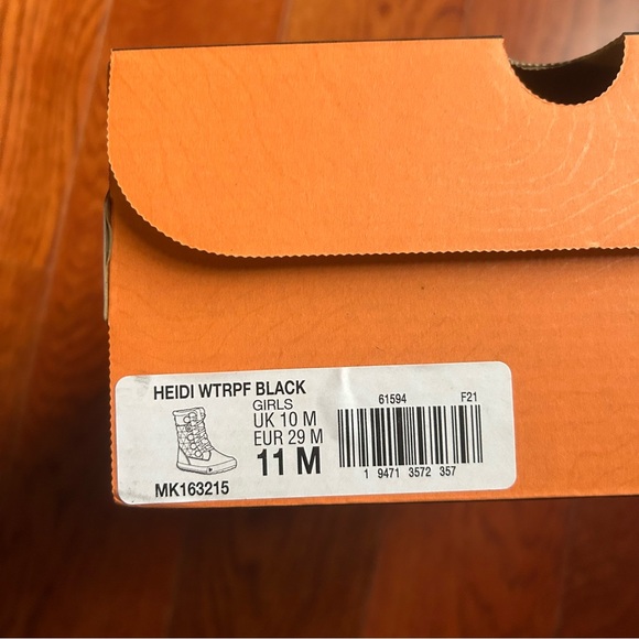 NWT MERRELL Heidi Waterproof Boot Size 11 Toddler Girl in Black - Picture 4 of 16